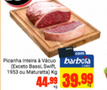 Barbosa Supermercados Picanha Inteira a Vacui 1kg oferta