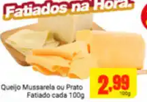 Barbosa Supermercados Queijo Mussarela ou Prato Fatiado cada 100g oferta