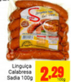 Barbosa Supermercados Linguica Calabresa Sadia 100g oferta
