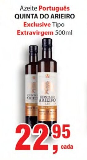 Supermercados Mundial Azeite Portugues Quinta Do Arieiro Exclusive tipo Extravirgem 500ml oferta