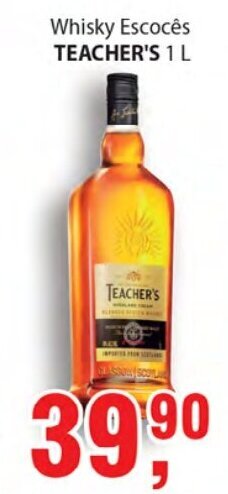 Supermercados Mundial Whisky Escoes Teacher's 1L oferta