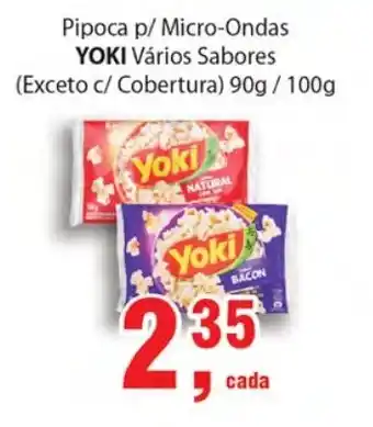 Supermercados Mundial Pipoca p/ micro ondas Yoki 90g/100g oferta