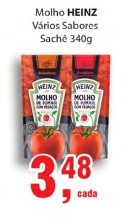 Supermercados Mundial Molho Heinz 340g oferta