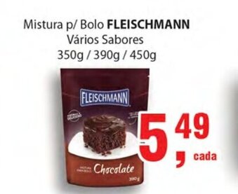 Mistura p/ Bolo Fleischmann sabores 350g 390g 450g