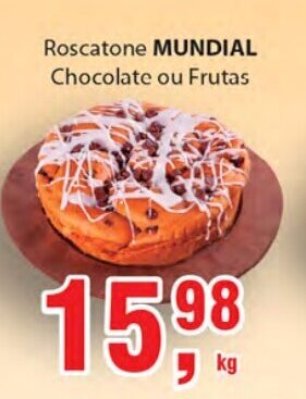 Supermercados Mundial Roscatone Mundial Chocolate ou Frutas oferta