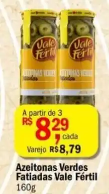 Ultrabox Azeitonas Verdes Fatiadas Vale Fértil 160g oferta