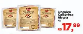Supermercados Mateus Linguica Calabresa Alegre 1kg oferta