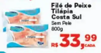 Supermercados Mateus File de Peixe Tilapia Costa Sul 800g oferta