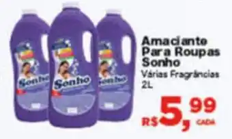 Amaciante Para Roupas Sonho 2L