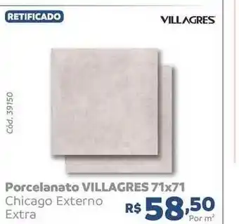 Tumkus Porcelanato Villagres 71x71 oferta
