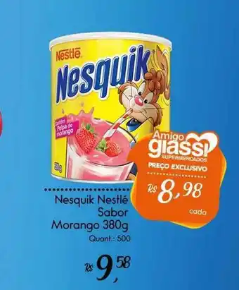 Giassi Supermercados Nesquik Nestlé Sbaor Morango 380g oferta