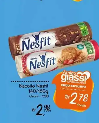 Giassi Supermercados Biscoito Nesfit 140/160g oferta
