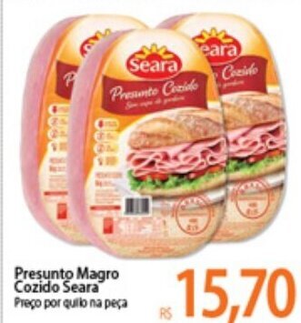 Atacadão Presunto Magro Cozido Seara oferta