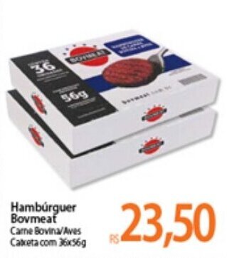 Atacadão Hamburguer Bovmeat 36x56g oferta