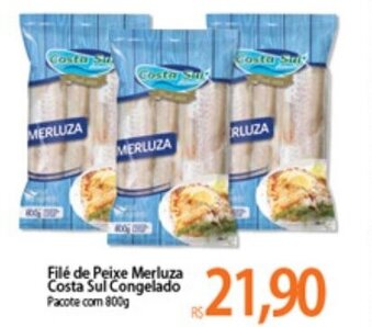 Atacadão File de Peixe Merluza Costa Sul Congelada 800g oferta