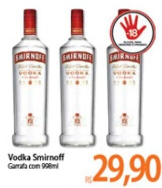 Atacadão Vodka Smirnoff 998ml oferta