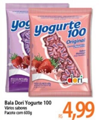 Atacadão Bala Dori Yogurte 100 600g oferta