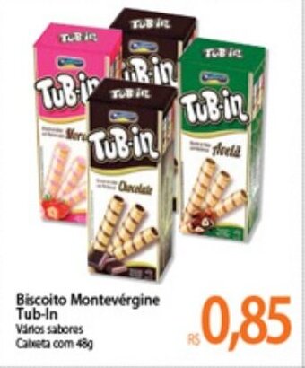 Atacadão Biscoito Montevergine Tub-In 48g oferta