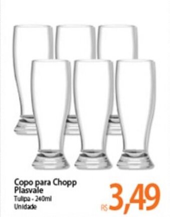 Atacadão Copo para Chopp Plasvale 240ml oferta