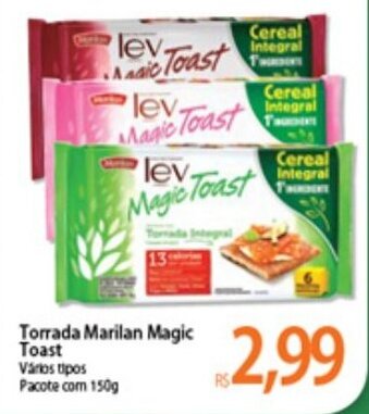 Atacadão Torrada Marilan Magic Toast 150g oferta