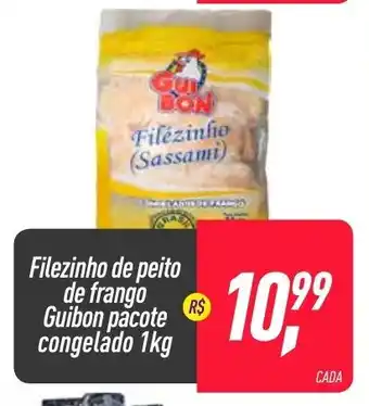 Frangolândia Filezinho de peito de Frango Guibon pacote congelado 1kg oferta