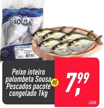 Frangolândia Peixe inteiro Palombeta Sousa Pescados pacote congelado 1kg oferta