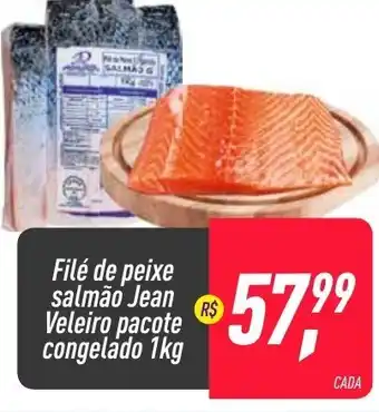 Frangolândia File de peixe salmao Jean Veleiro pacote congelado 1kg oferta