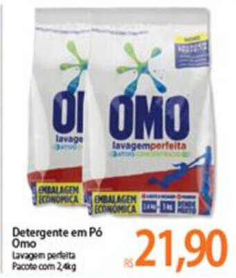 Atacadão Detergente em Po Omo Lavagem Perfeita pacote 2.4kg oferta