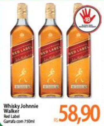 Atacadão Whisky Johnnie Walker Red Label 750ml oferta