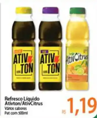 Atacadão Refresco Liquido Ativton/ AtivCitrus 500ml oferta
