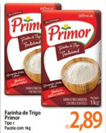 Atacadão Farinha de Trigo Primor 1kg oferta