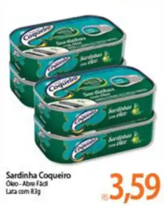 Atacadão Sardinha Coqueiro Oleo 83g oferta