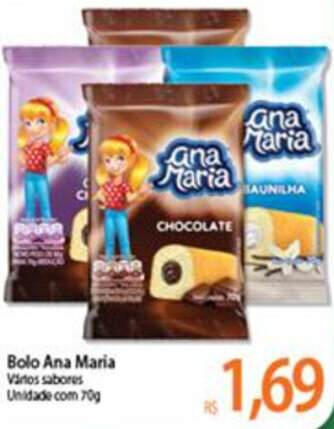 Atacadão Bolo Ana Maria 70g oferta