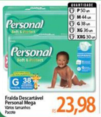 Atacadão Fralda Descartavel Personal Mega oferta