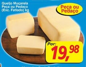 Supermercados Guanabara Queijo Mucarela peca ou Pedaco 1kg oferta