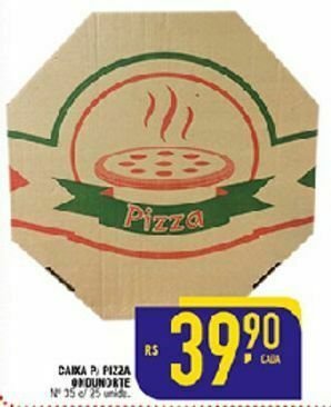 Mercantil Rodrigues Caixa p/ pizza ondunorte 25 un oferta