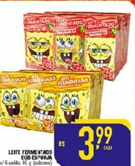 Mercantil Rodrigues Leite fermentado bob esponja oferta