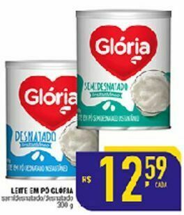 Mercantil Rodrigues Leite em pó glória 300g oferta