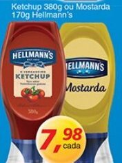 Supermercados Guanabara Ketchup 380g ou Mostarda 170g Hellmann's oferta