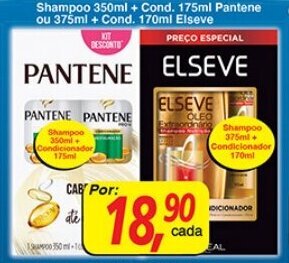 Supermercados Guanabara Shampoo 350ml + Cond. 175ml Pantene ou 375ml + Cond. 170ml Elseve oferta