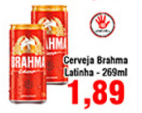 Shibata Supermercados Cerveja Brahma Latinha 269ml oferta