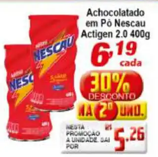 Ricoy Supermercados Achocolatado em po Nescau Actigen 2.0 400g oferta