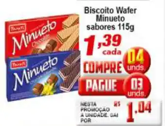 Biscoito Wafer Minueto 115g