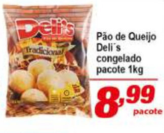 Ricoy Supermercados Pao de Queijo Deli's congelado pacote 1kg oferta