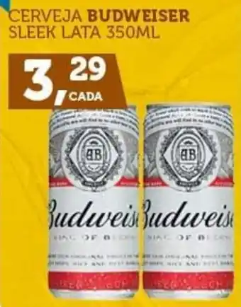 CenterBox CERVEJA BUDWEISER SLEEK LATA 350ML oferta