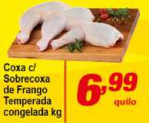 Ricoy Supermercados Coxa c/ Sobrecoxa de Frango temperada congelada 1kg oferta
