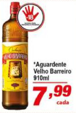 Ricoy Supermercados Aguardente Velho Barreiro 910ml oferta