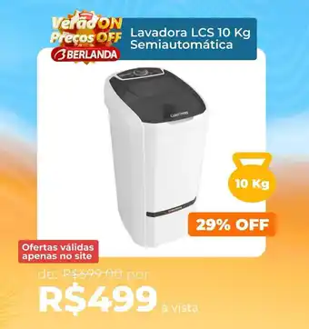 Lavadora LCS 10 Kg Semiautomática