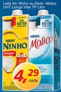 Supermercados Guanabara Leite Int. Ninho ou Desn. Molico UHT Longa Vifa Tp Litro oferta
