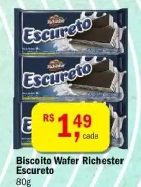Ultrabox Biscoito Wafer Richester Escureto 80g oferta
